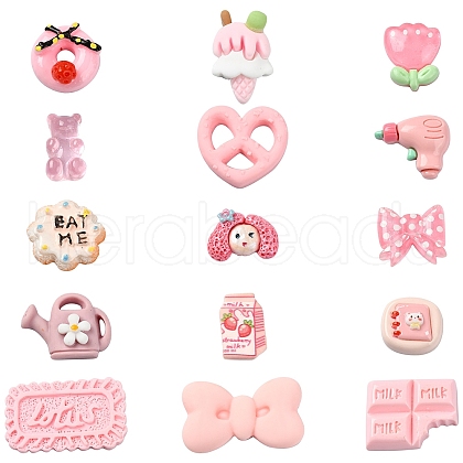 20Pcs 20 Styles Opaque Resin Cabochons Sets CRES-YW0002-23-1