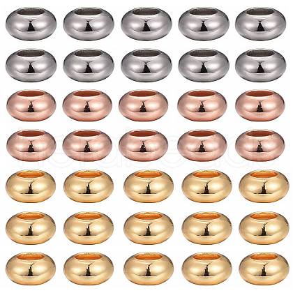30Pcs 3 Colors Brass Spacer Beads KK-LS0001-01-1