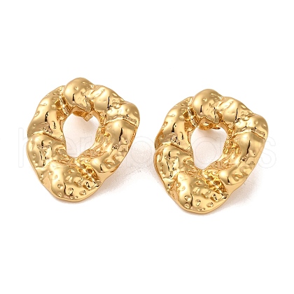 Hammered Twist Ring 304 Stainless Steel Stud Earrings for Women EJEW-U003-09G-1