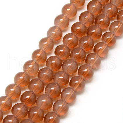 Baking Painted Glass Beads Strands X-DGLA-Q023-6mm-DB22-1