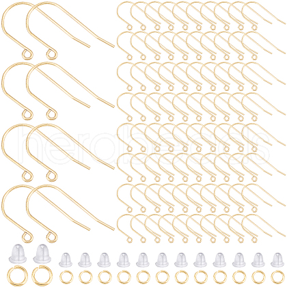 SOFPLATE 150Pcs 304 Stainless Steel Earring Hooks DIY-SP0001-02-1