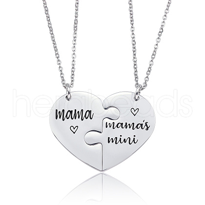 Titanium Heart Pendant Necklaces for Men and Women CZ0468-1
