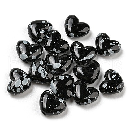 Spray Painted Opaque Acrylic Beads MACR-K350-05B-1