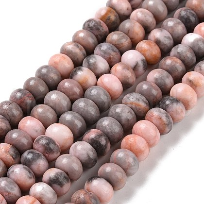 Natural Pink Zebra Jasper Beads Strands G-D481-13-1