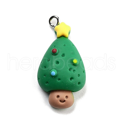 Christmas Theme Opaque Resin Pendants RESI-F054-B11-1