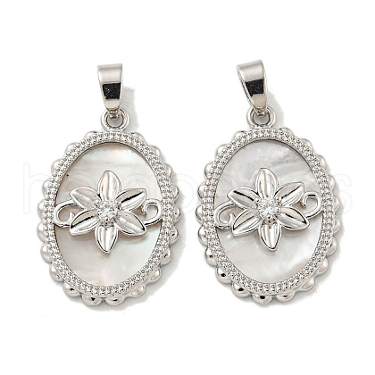 Brass Clear Micro Pave Cubic Zirconia Pendants KK-A214-30P-1