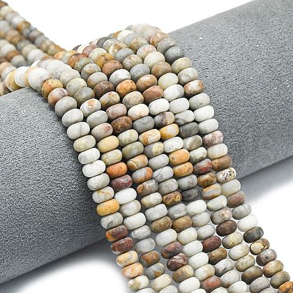 Natural Gobi Agate Beads Strands G-P575-A27-6x4mm-1