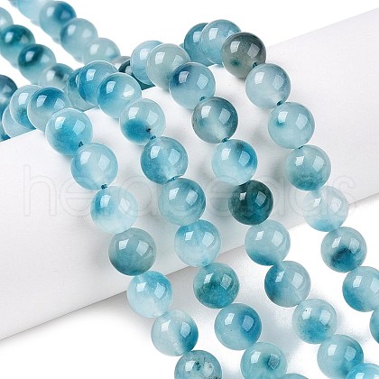Dyed Natural White Jade Beads Strands G-T138-8mm-210-7-1