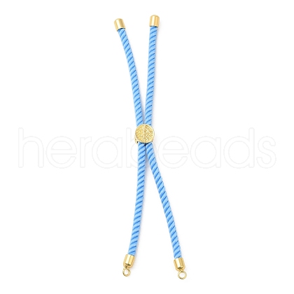 Twisted Nylon Cord Silder Bracelets DIY-B066-03G-10-1