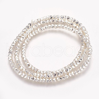 Electroplated Non-magnetic Synthetic Hematite Beads Strands G-P379-G02-1
