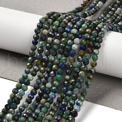 Natural Chrysocolla and Lapis Lazuli Beads Strands X-G-K373-B04-04-1