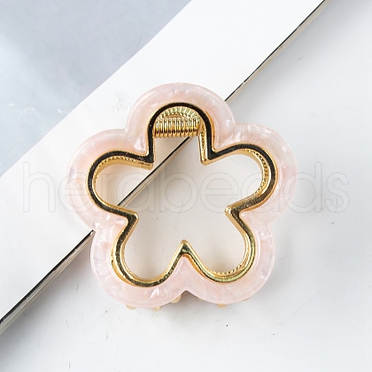 Flower Shape PVC Plastic Claw Hair Clips PW-WG34467-06-1
