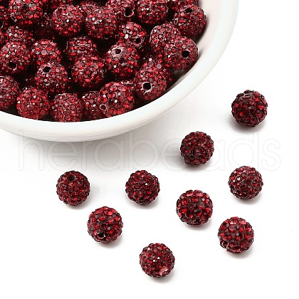 Pave Disco Ball Beads RB-H258-8MM-208-1
