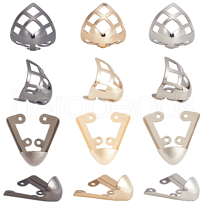 Gorgecraft 12Pcs 6 Styles Iron & Alloy Toe Cap Covers FIND-GF0005-12-1