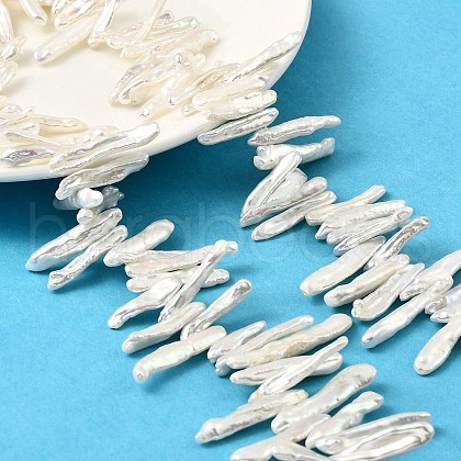 Natural Baroque Keshi Pearl Beads Strands PEAR-B004-02A-02A-1