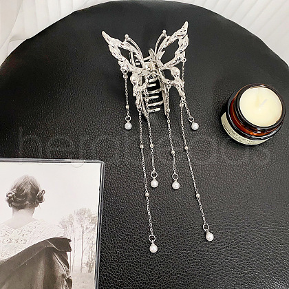 Hollow Butterfly Alloy Claw Hair Clips PW-WG12685-03-1