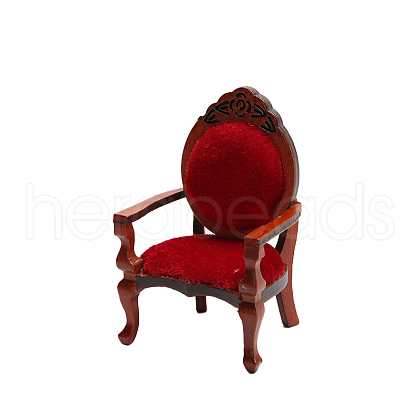 Miniature Wooden Vintage Armchair Backrest Chair MIMO-PW0001-094B-1
