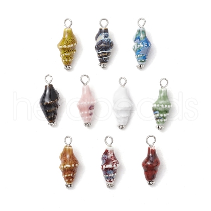 Handmade Porcelain Pendants PALLOY-JF03898-1