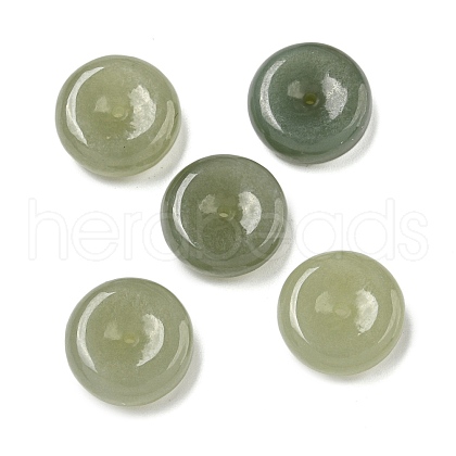 Natural Nephrite Jade/Hetian Jade Donut Charms G-H036-07-1