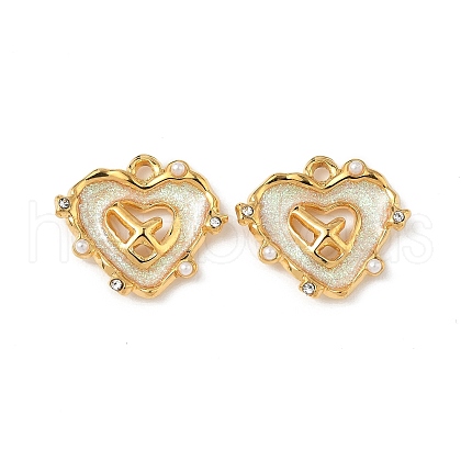 304 Stainless Steel Rhinestone Pendants STAS-U057-05G-02-1