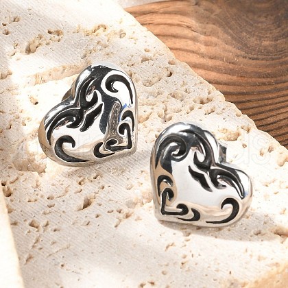 316 Surgical Stainless Steel Stud Earrings EJEW-R022-02AS-1