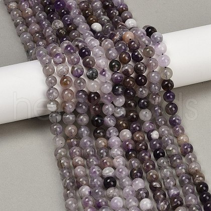 Natural Amethyst Beads Strands G-F591-25-8mm-1