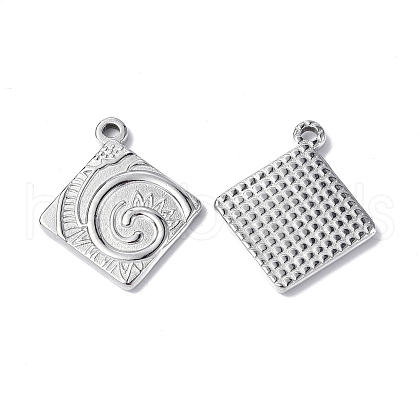 304 Stainless Steel Pendants STAS-C066-14P-1