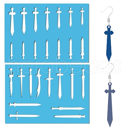 Acrylic Earring Handwork Template DIY-WH0359-082-1