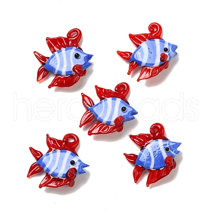 Handmade Lampwork Pendants LAMP-G162-01B-1