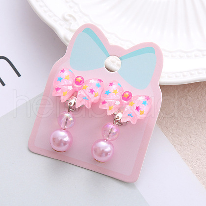 Alloy Plastic Clip-on Earrings for Kid WG21FF0-03-1