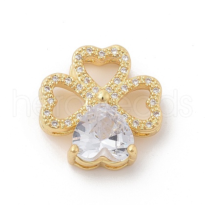 Brass Micro Pave Cubic Zirconia Pendants ZIRC-I069-01G-01-1