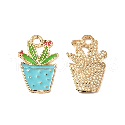 Alloy Enamel Pendants ENAM-G211-01G-01-1