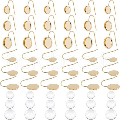 Unicraftale DIY Flat Round Dangle Earring Making Kits STAS-UN0034-77-1