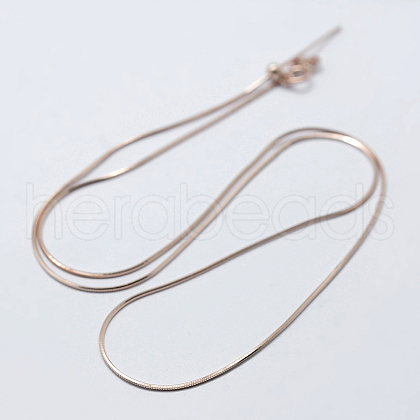 925 Sterling Silver Chain Necklaces STER-F039-15RG-1