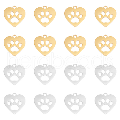 Unicraftale 20Pcs 2 Colors 201 Stainless Steel Charms STAS-UN0051-29-1