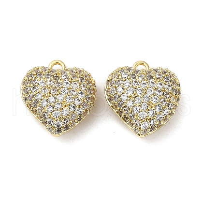 Brass Micro Pave Cubic Zirconia Hollow Out Charms KK-Q793-03G-1