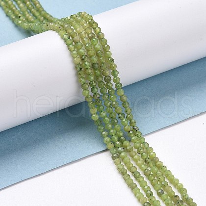 Natural Olive Jade Beads Strands G-D463-13A-1