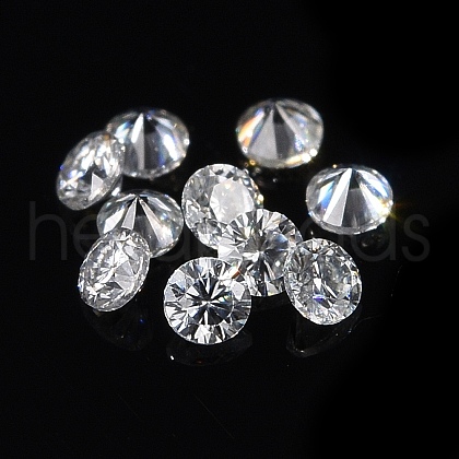 Pointed Back Glass Rhinestone Cabochons RGLA-WH0016-01M-1