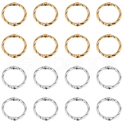 SUNNYCLUE 80Pcs 2 Colors Alloy Linking Rings FIND-SC0008-50-1