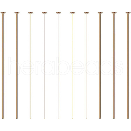 Brass Flat Head Pins KK-BC0004-01-0.7x45-1