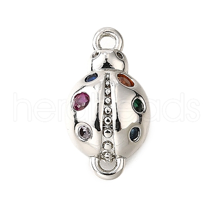 Brass Micro Pave Colorful Cubic Zirconia Links KK-D356-18P-1