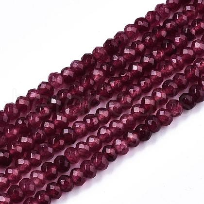 Natural White Jade Bead Strands X-G-R409-3x5-07-1