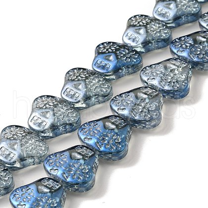 Transparent Electroplate Glass Beads Strands EGLA-F158-FR03-1