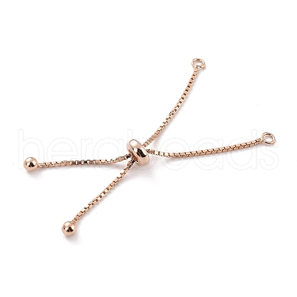925 Sterling Silver Box Chain with Stop Beads and Loops STER-Z001-110RG-1