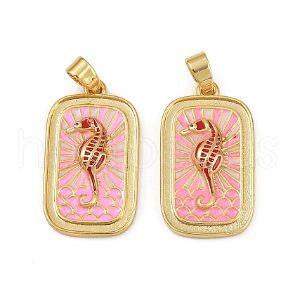 Brass Enamel Pendants KK-L190-013G-02-1