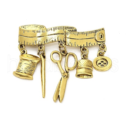 Tailor Alloy Brooches for Backpack Clothes JEWB-A034-06AG-1