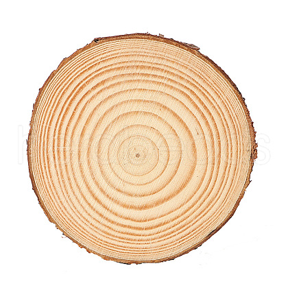 Flat Round Natural Pine Wooden Slices WOCR-PW0001-388B-1