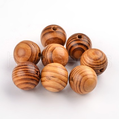 Round Natural Wood Beads X-WOOD-Q009-25mm-LF-1