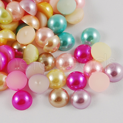 10000pcs ABS Plastic Imitation Pearl Cabochons SACR-S738-3mm-M-1