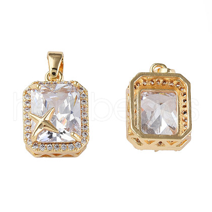 Brass Inlaid Cubic Zirconia Charms KK-N233-248B-1